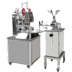 Máy dán miệng hộp bàn xoay