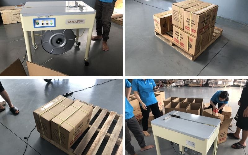 máy đóng đai thùng tự động