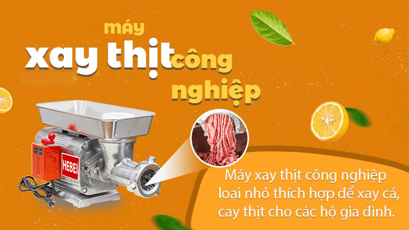 máy xay thịt trục ngang