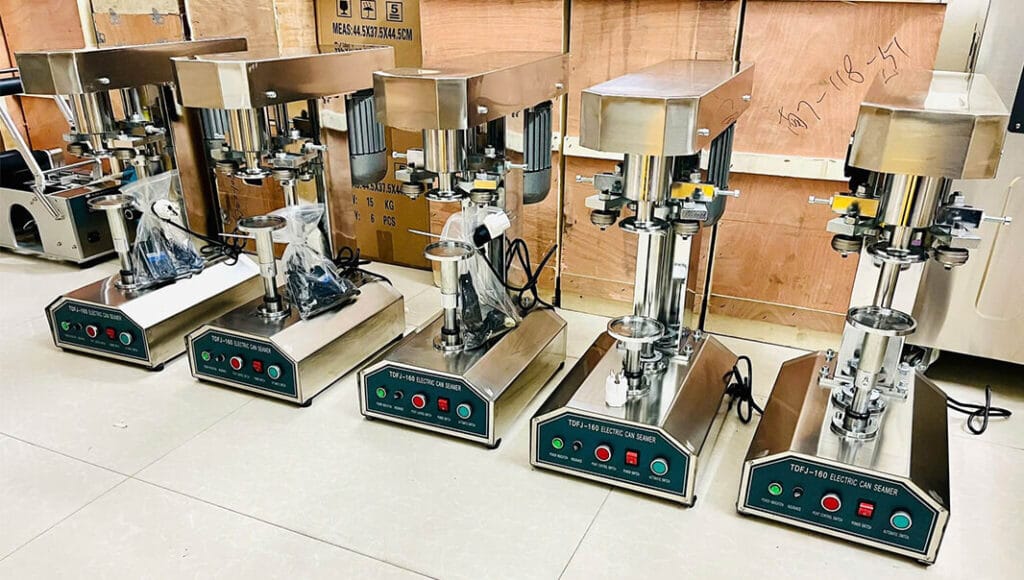 máy viền mí lon tự động
