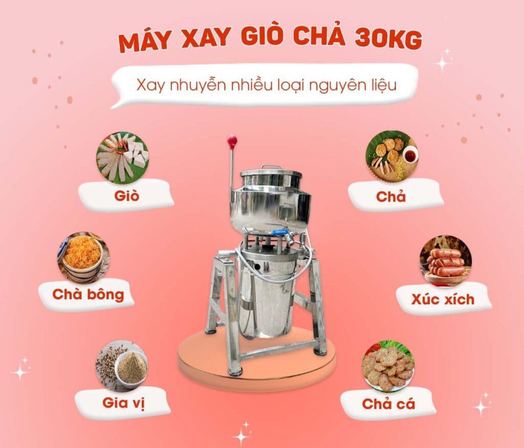 banner máy xay giò chả